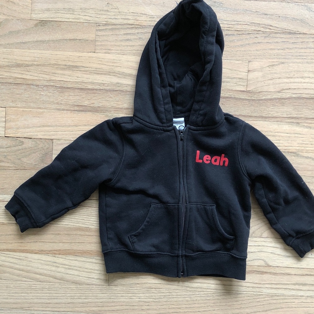 Amazon Essentials Black Hooded Zip Sweatshirt